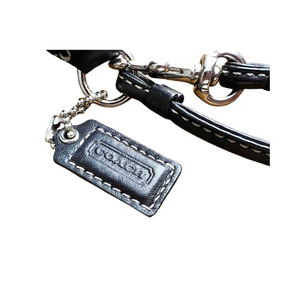 Coach Black Leather Wristlet with Twist Lock - Picture 6 of 8